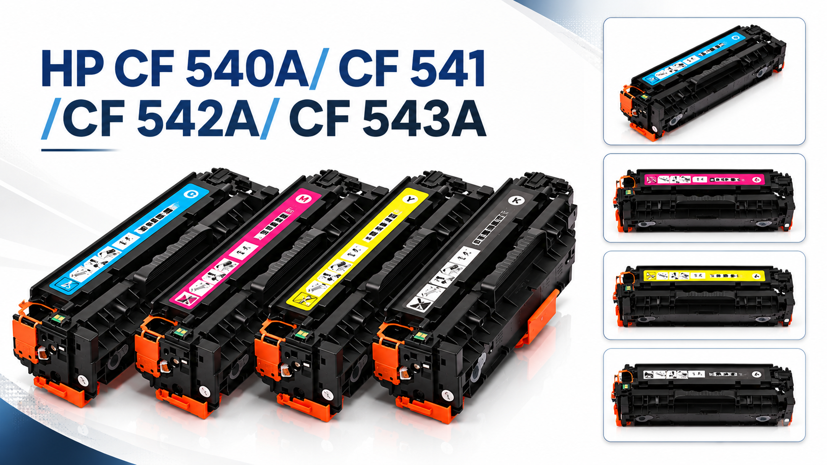 Zestaw tonerów HP CF540A CF541A CF542A CF543A INQ